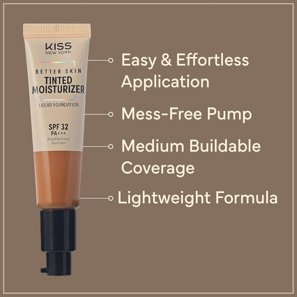 Kiss New York Tinted Moisturizer with SPF 32 PA+++ – Classic Tan