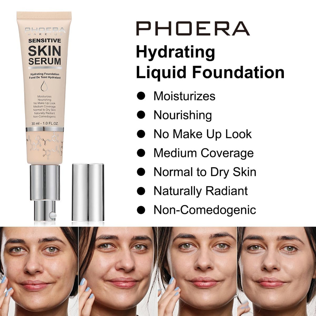 PHOERA Hydrating Serum Foundation – N01 Porcelain (Normal Skin)