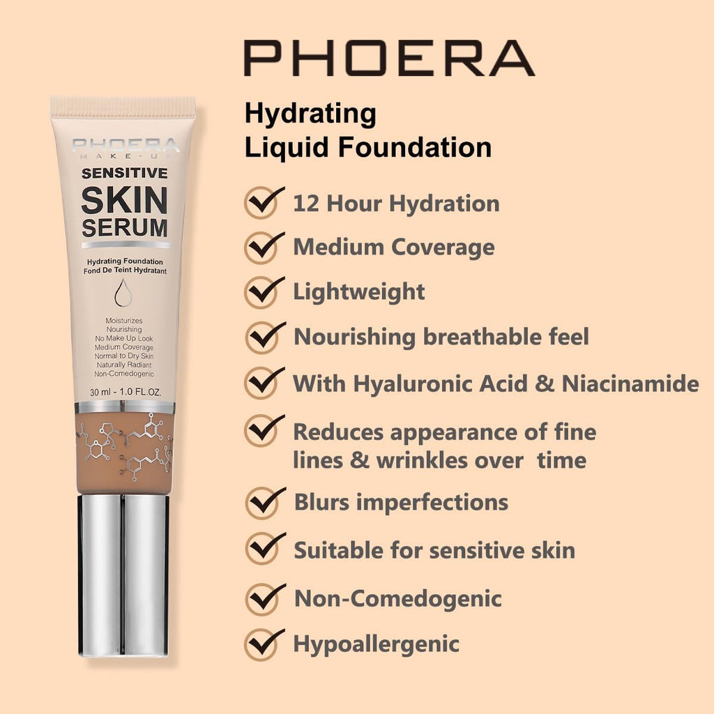 PHOERA Hydrating Serum Foundation – N01 Porcelain (Normal Skin)