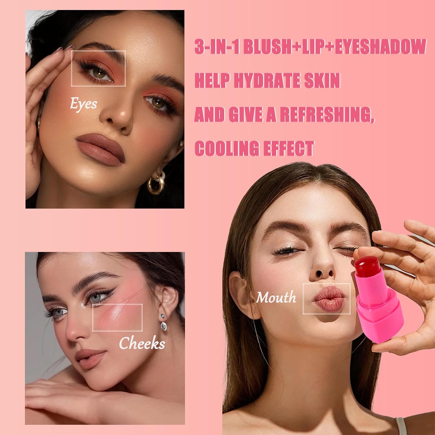 Qawnfy 3-In-1 Multi-Use Blush Cream Blush Stick – 03