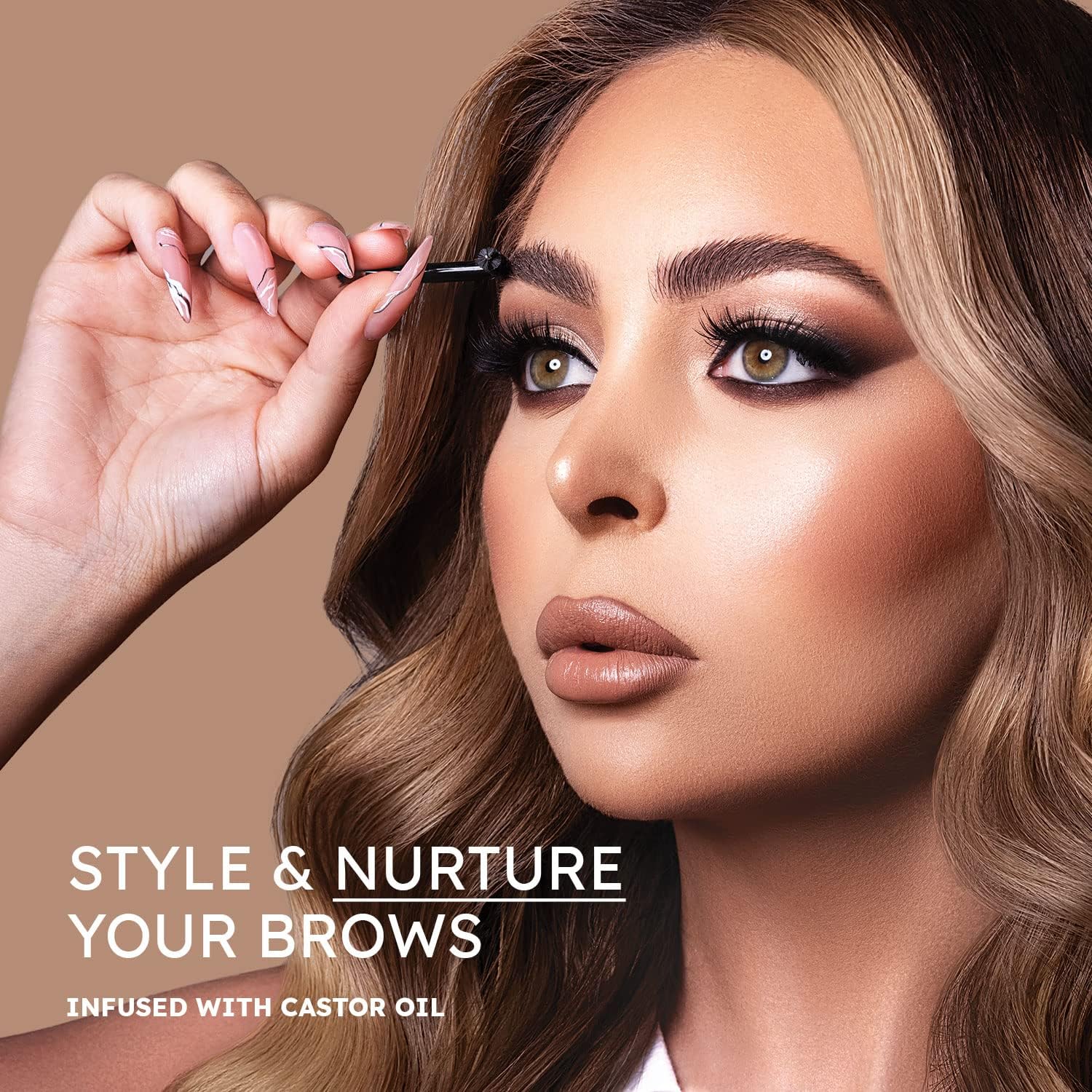 NueDerma – Brow Seal with Castor Oil, Clear Eyebrow Gel – 1 oz