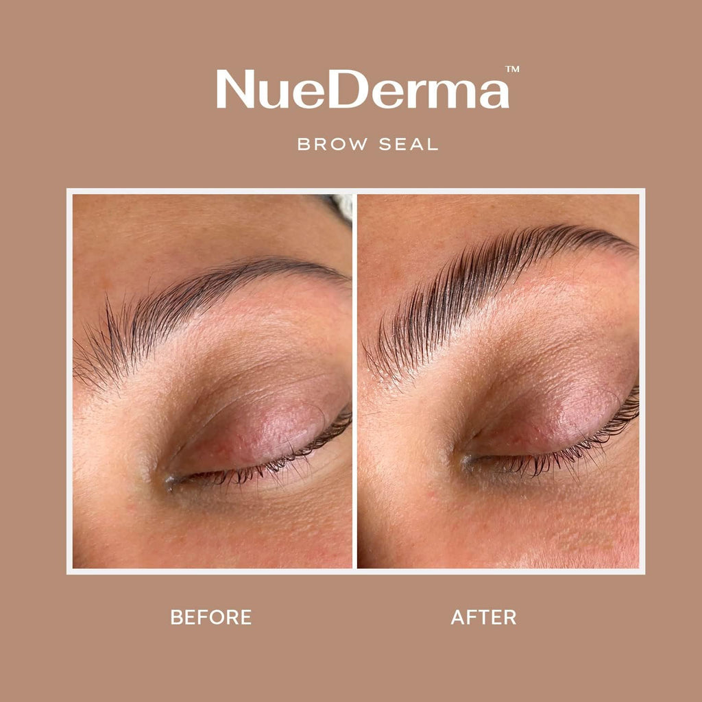 NueDerma – Brow Seal with Castor Oil, Clear Eyebrow Gel – 1 oz