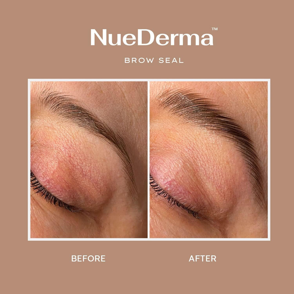 NueDerma – Brow Seal with Castor Oil, Clear Eyebrow Gel – 1 oz