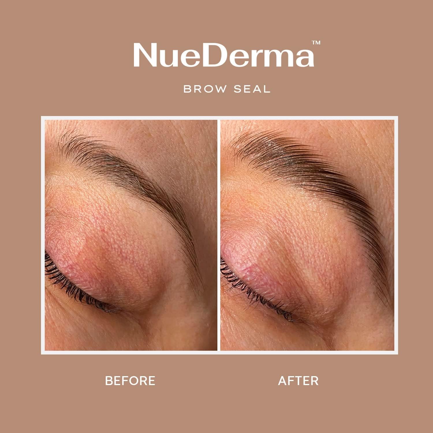 NueDerma – Brow Seal with Castor Oil, Clear Eyebrow Gel – 1 oz