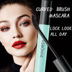 Black Waterproof Mascara No Clump Volumizing Eyelash Smudge Proof Mascara – Curved 4D Silk Fiber Brush