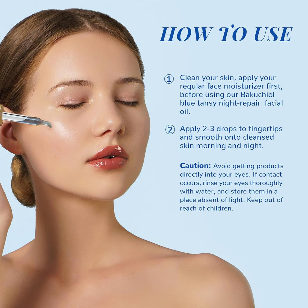 ANAI RUI Bakuchiol Blue Tansy Night-Repair Facial Oil – 1 fl oz