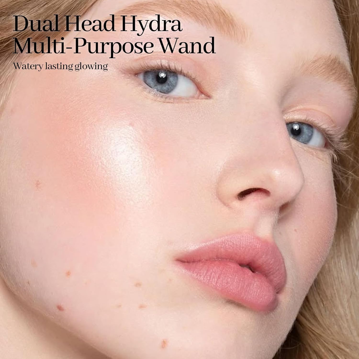 Double-Ended Clear Highlighter Stick, Shimmer Glow Natural Dewy Face Highlighter Glass Skin Stick