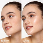 Double-Ended Clear Highlighter Stick, Shimmer Glow Natural Dewy Face Highlighter Glass Skin Stick