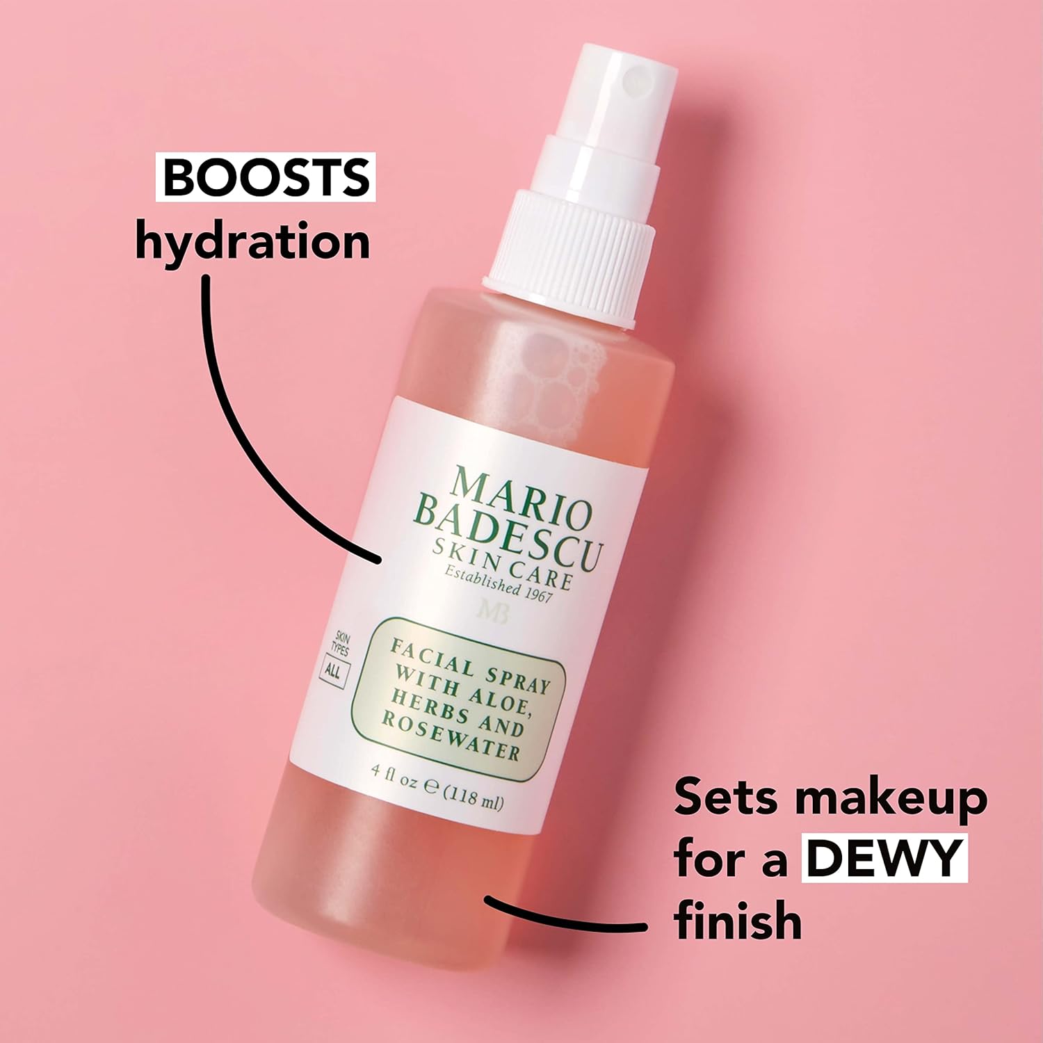 Mario Badescu Facial Spray with Aloe, Herbs and Rose Water for All Skin Types