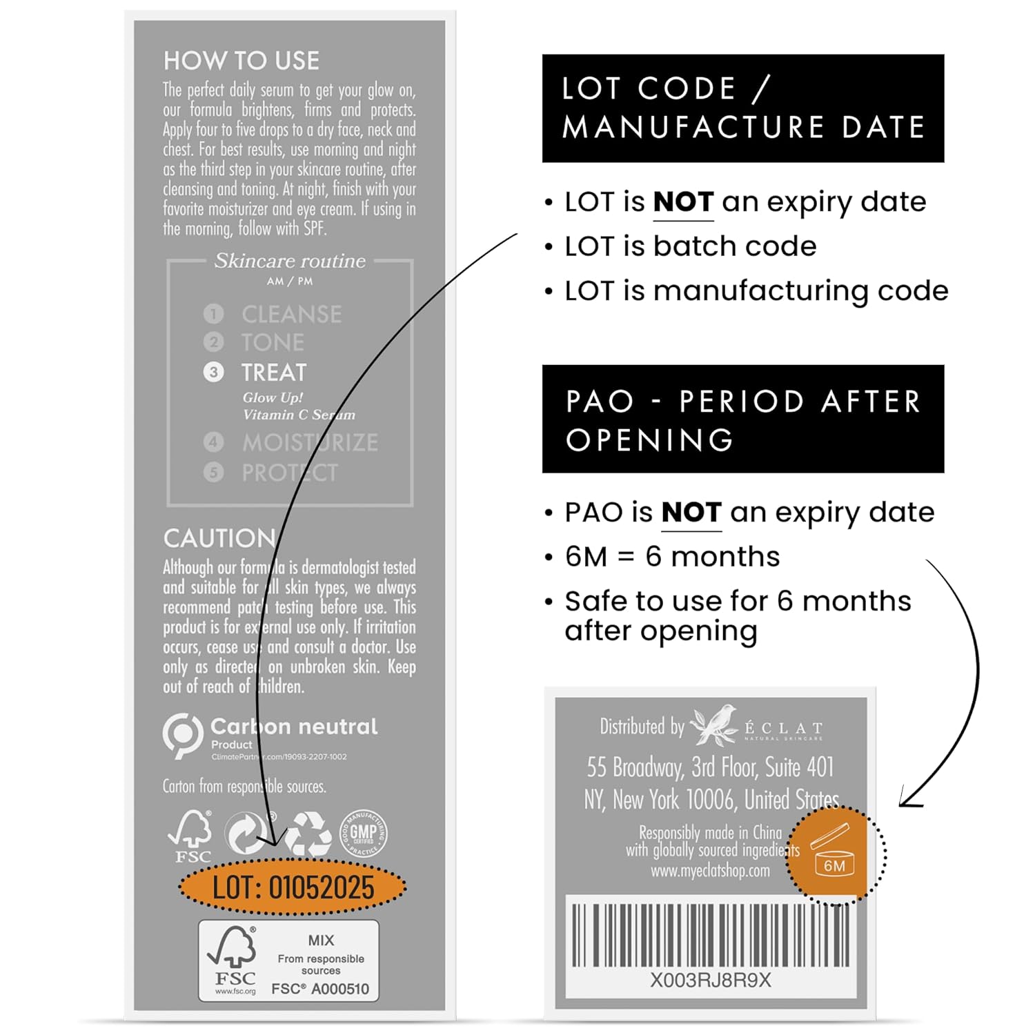 Eclat Skincare Vitamin C Face Serum – 1 fl oz