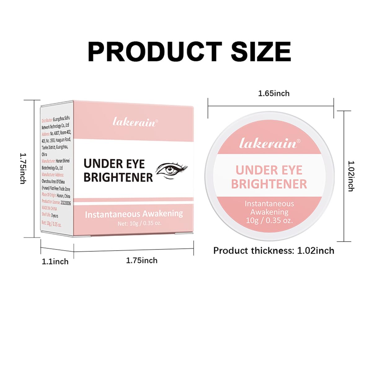 Under Eye Brightener, Concealer Full Coverage for Dark Circles – Light Pink (1 PC)